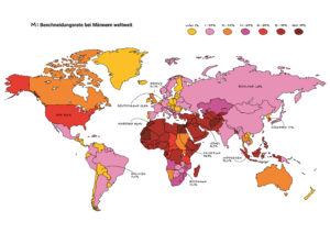 M1 Beschneidungsrate bei Männern weltweit (Quelle: Population Health Metrics 2016 / Katapult 2020, Schätzungen, Stand 2016)